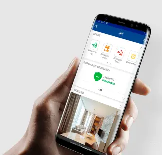 Imagem do aplicativo ADT em uso